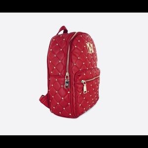 Badgley Mischka Quilted Backpack in Chic Red, FREE Shipping